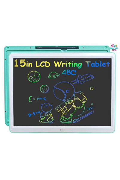 Brother Toys 15 İnch Renkli Yazan LCD Dijital Çocuk Tablet Yazı Tahtası Silin...
