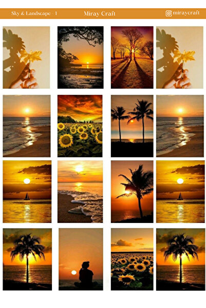 MirayDesign 1 komad nalepnice sa temom neba i pejzaža, dimenzija 12*17 cm, za...