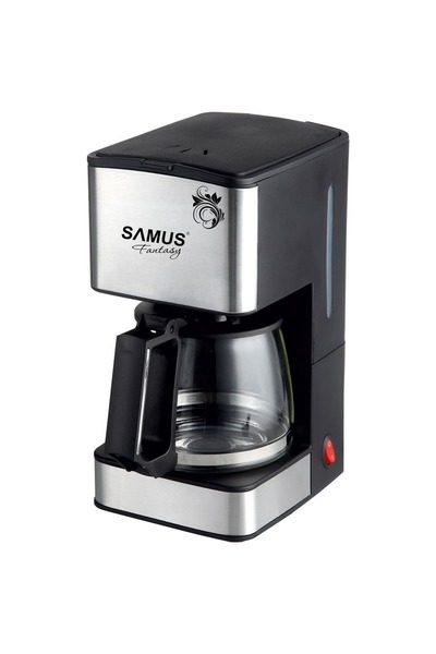 Samus Coffee maker, made of glass, 680 W, 0.8 liters, 6 cup capacity, anti-drip function, black...