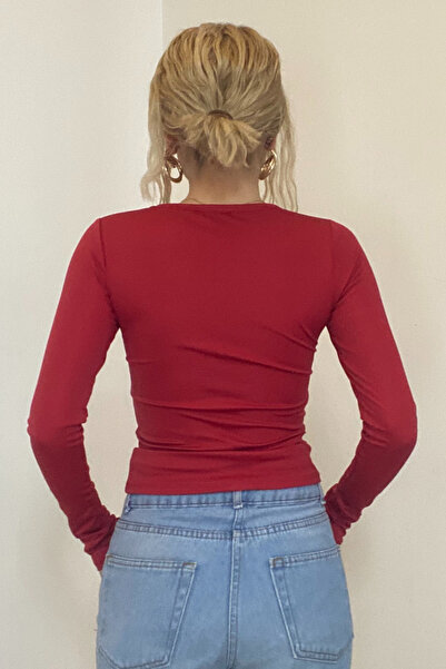 moddosa fashion Women's Crew Neck Full Lycra Full Fit Basic Long Sleeve Body Blouse