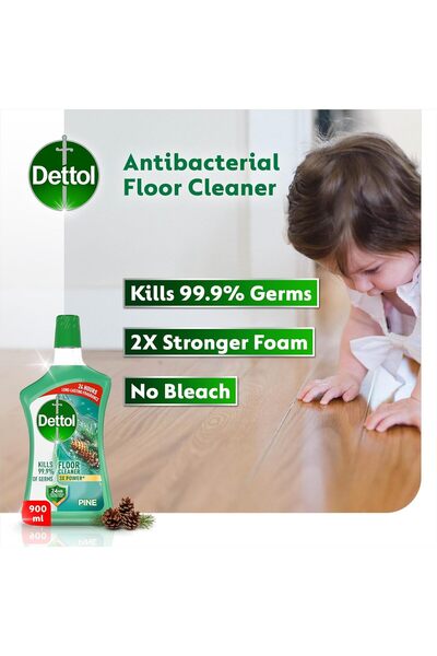 Dettol Powerful Antibacterial Floor Cleaner - Pine Scent, 900 ml