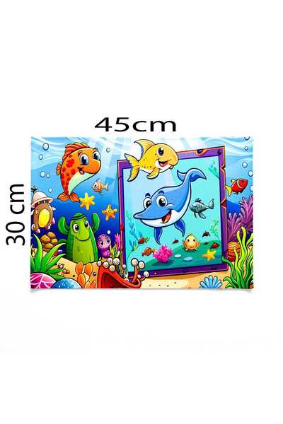 Fun Submarine Themed Feeding Cover Washable Tablecloth for Kids 30x45cm