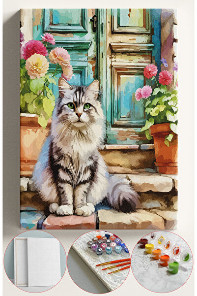 Sulepas Sayılarla Boyama Seti Numaralı Tuval Fırça Boya 40x50 Cm - KAPIÖNÜKEDİ