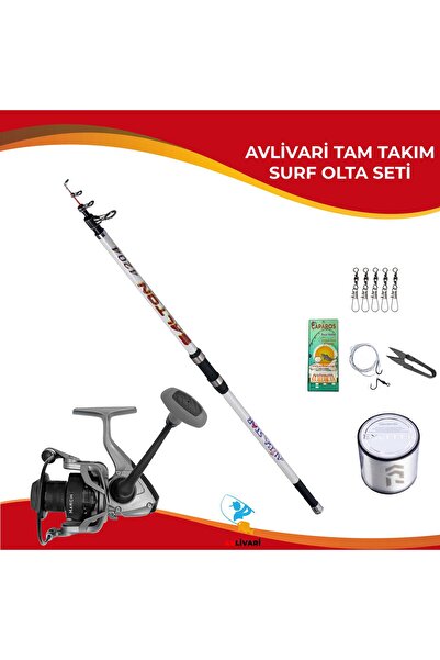 Albastar Salton 420 cm 100-200 Gr - March 6000 Tam takım Kıyı Hobi Surf Olta Seti