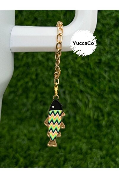 YuccaCo Accessorize Your Life Patterned Fish Thermos Ornament/Fish Thermos Ch...