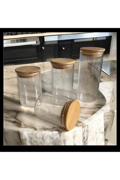 Altijara طقم علب توابل بغطاء من الخيزران، طقم مكون من 12 قطعة، معبأ بالفراغ