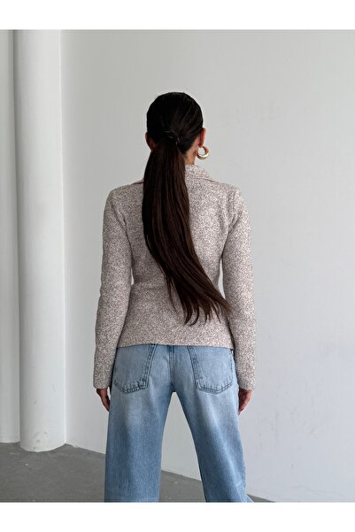 kenza'a Πλεκτό μπουφάν με γιακά πουκάμισου