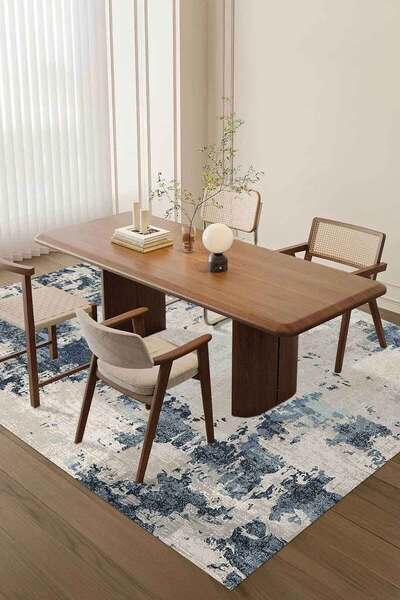 Decomia Home Covor lavabil antiderapant, cu model imprimat, prietenos cu animalele de companie, pentru sufragerie și bucătărie