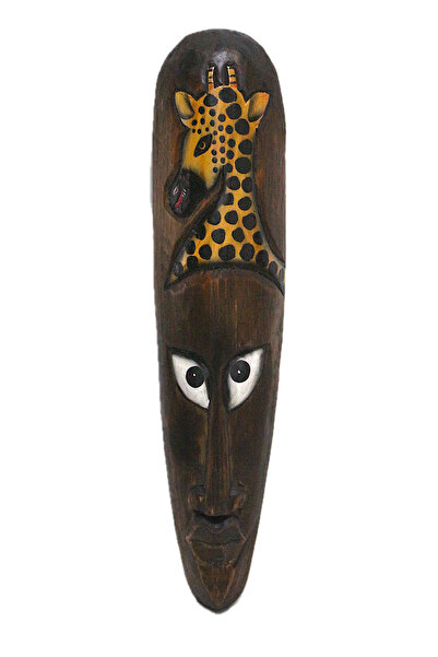 BARC AHŞAP OTANTİK MASK ZÜRAFA 50CM DUVAR SÜSÜ MASKE