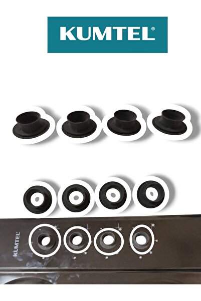 KUMTEL Ocak Düğme Sızdırmazlık saç ocaka uyumlu 4 adet