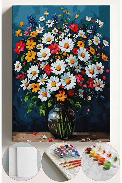 Sulepas Sayılarla Boyama Seti Numaralı Tuval Fırça Boya 40x50 Cm - RENKLİ PAP...