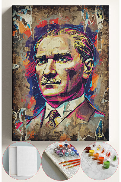 Sulepas Sayılarla Boyama Seti Numaralı Tuval Fırça Boya 40x50 Cm - ATAM