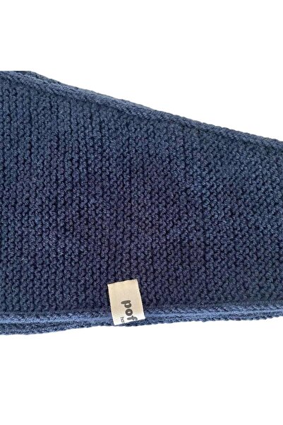 POFUDUK Sophie Knitted Scarf Foulard Shawl Pfdkf1 Navy Blue
