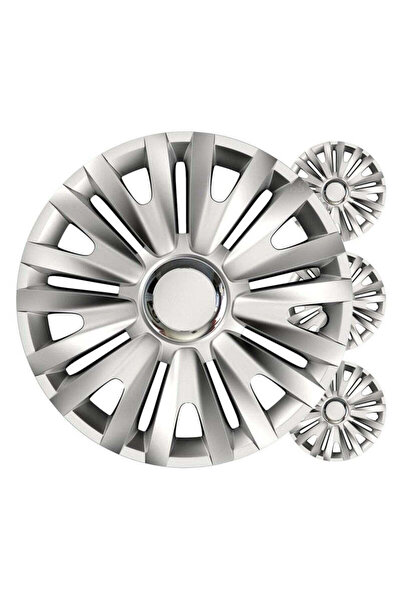 Autohelix MSA Set de 4 capace de roată, argintiu regal 13 inch