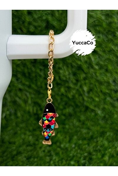 YuccaCo Accessorize Your Life Patterned Fish Thermos Ornament/Fish Thermos Charm/Animal Figure Bag Charm/Bag Charm