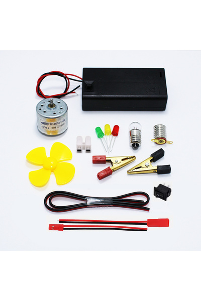 Generic مجموعة تجارب علمية، دائرة كهربائية، مصباح LED، محرك، بطارية، علبة، مج...