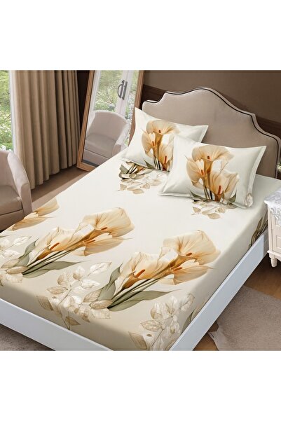 Pucioasa Finet duvet cover set + 2 pillowcases 160x200cm, Beige with track