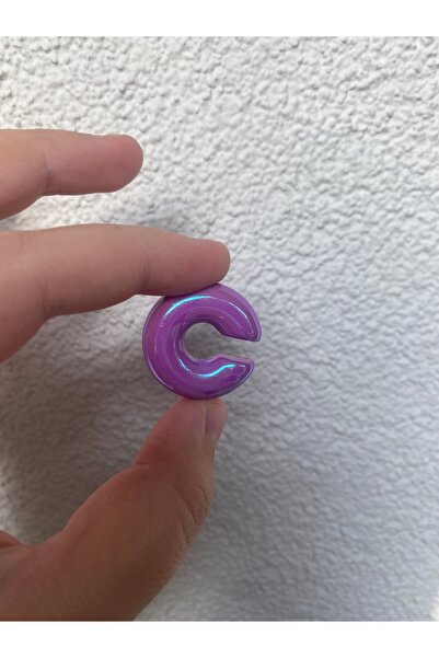giez Purple Acrylic Holographic Cartilage Earring Earcuff