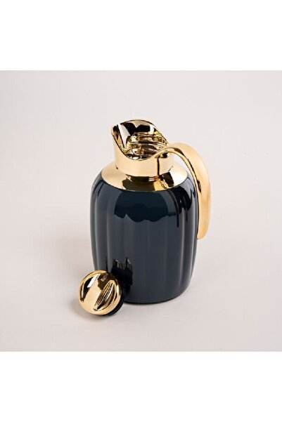 Dallaty Steel vacuum flask navy blue/gold 1L