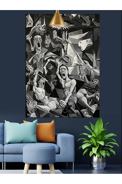 karizmart Guernica Tablo Parçası Dekoratif Kanvas - Mdf Ahşap Tablo