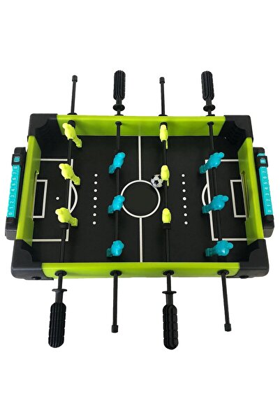 Flippy Foosball Table, 12 Players, 4 Handles, Scoreboard, Metal & ABS, 36.5x35.5x8 cm, Multicolor/Gr