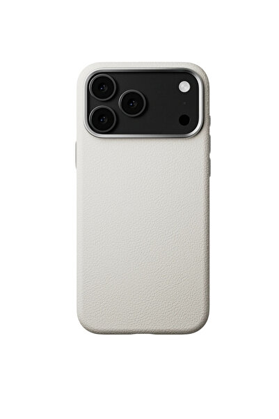 WATCHOFROYAL MonoCase Iphone 17 Pro Beyaz Magsafe Özellikli Deri Kılıf