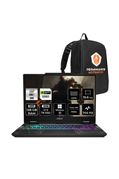 MSI Cyborg 15 Intel Core 7 240H 128GB 4TB+4TB SSD RTX5060/8GB 15.6" FHD W11P ...