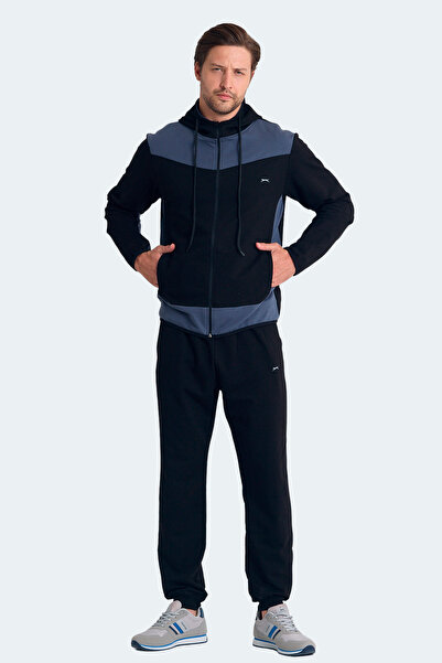 Slazenger KIMO Erkek Eşofman Takımı Siyah / Koyu Gri