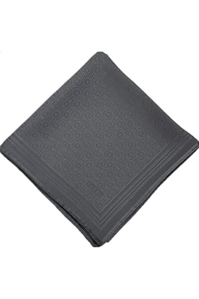 Vakko Jakar Monogram İpek Eşarp 41363-Gri