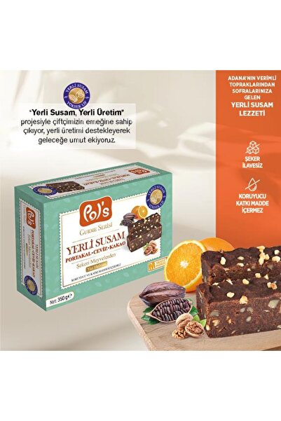Pol's Gurme Yerli Susam Portakallı Cevizli Kakaolu Yaz Helvası 350 g
