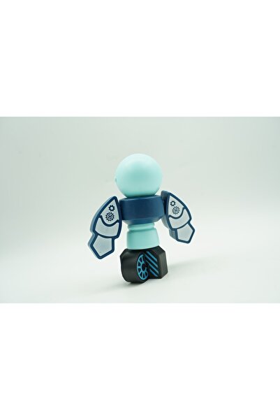 Tim Smart Magnetic Block Set for Kids, 7 Pieces, Storage Box, Robot, Blue