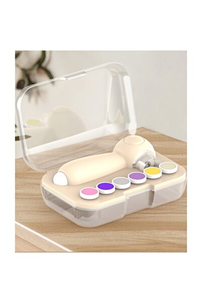 Flippy Flippy Electric File Set, Kids & Babies, ABS, 6 Accessories, USB, LED Light, 11.5x5.5 cm, White