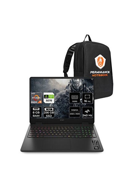 HP Omen 16 R9-8940HX 8GB 256GB SSD RTX5070/8GB 16" QHD+ 240Hz FDOS Gaming Lap...