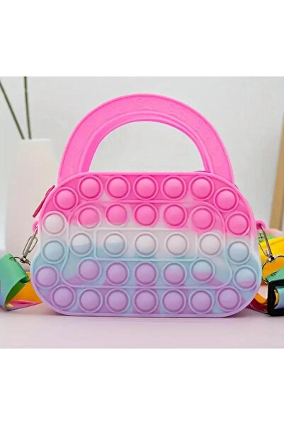 ÇEÇEN HOME Kız Çocukları için Sevimli Unicorn'lu-Popitli-Askılı El Çantası,Doğumgünü İçin Figürlü Çarpraz Çanta