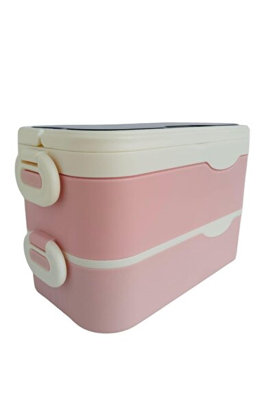 Noki Kids P.Çelik Y. Container 1350 ml Double Layer Pink