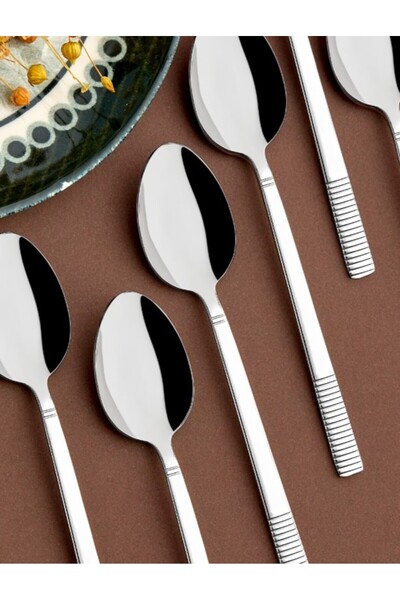 Cooker 6-Piece Stainless Steel Dessert Spoon Set