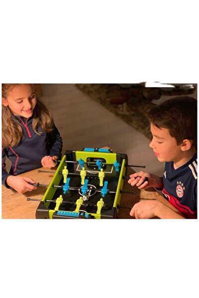 Flippy Foosball Table, 12 Players, 4 Handles, Scoreboard, Metal & ABS, 36.5x35.5x8 cm, Multicolor/Gr