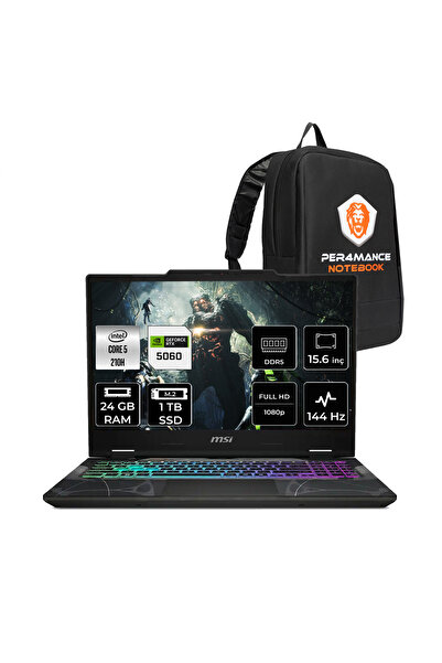 MSI Cyborg 15 Intel Core 5 210H 24GB 1TB SSD RTX5060/8GB 15.6" FHD FDOS Gamin...