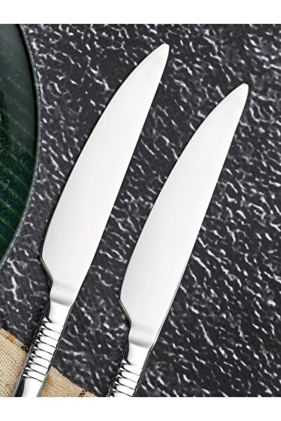 Cooker 2-Piece Stainless Steel Dessert Knife with Scalloped Edge