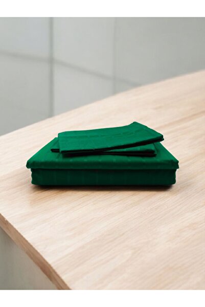 Saf By Arams Hotel Linen King Bed Sheet 3pcs Set, 100% Cotton 250Tc Sateen 2cm Stripe.