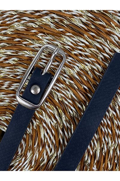 ASLIHAN KEMER حزام خصر نسائي أسود بمشبك طويل فضي