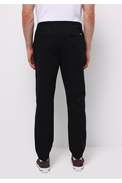 Colin's Cargo Fit Mid Waist Elastic Leg Men's Black Trousers