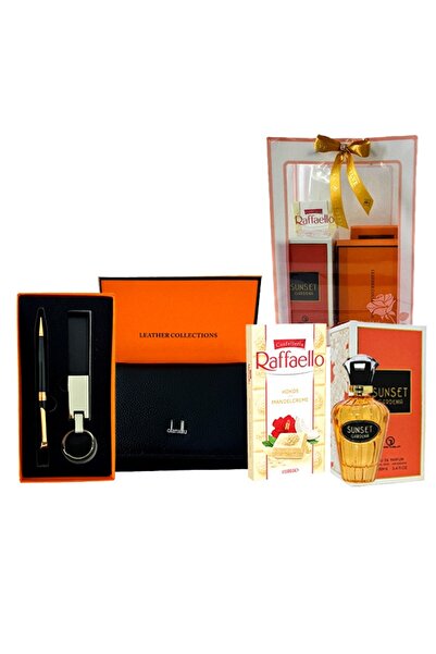 velve Кошница Boo в оранжево с портфейл от естествена кожа, ключодържател и х...