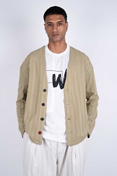 Ex-pent Düğmeli Pamuklu Zeytin Yeşili Ceket