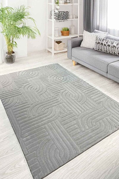 Decomia Home Siena Premium Plush Soft Gray Shaggy Carpet Non-Slip Area Rug for Living Room & Kitchen & Bedroom