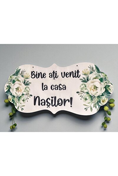 OEM Placuta Bine ati venit la casa Nasilor, verde, 67x31cm, MDF