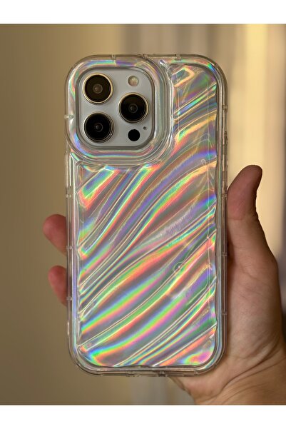 FİŞNEİLETİŞİM حافظة هولوغرام متوافقة مع آيفون 14 برو ماكس