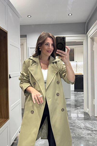 Banu Angay Urban Grace Kuşaklı Trençkot Olive