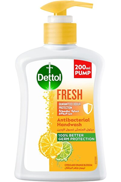 Dettol Fresh Liquid Hand Wash (Refreshing) - Antibacterial - 200ml - Citrus and Orange Blossom