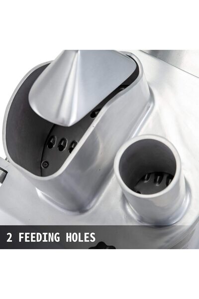 A.E معالج طعام تجاري بفتحتين للتغذية، قطاعة بطاطس وبصل بقوة 550 وات، قطاعة فواكه وجبن كهربائية